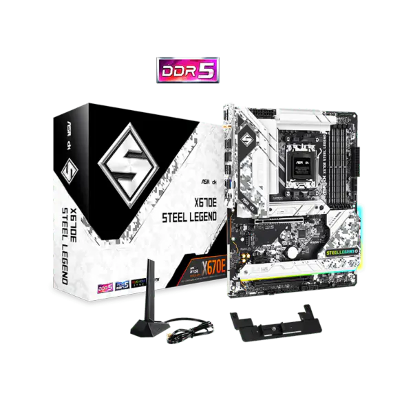 Rock X670 X670e hovedkort Am5^5 Socket Am5 hovedkort X670e Steel Legend Ddr5