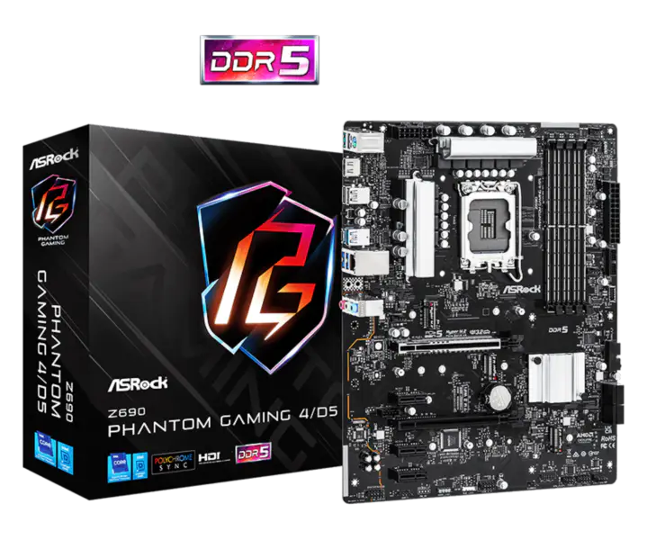 Asrock Z690 Phantom Gaming 4/d5 Phantom Gaming Motherboard Supports Ddr5 Cpu 12600k 12900k Intl Z690 Lga1700