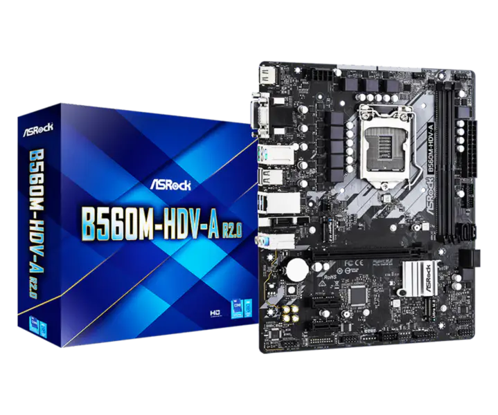 Asrock B560m-hdv-a R2.0 hovedkort støtter CPU 10400f 11400f 10700 11700 Intl B560 Lga 1200
