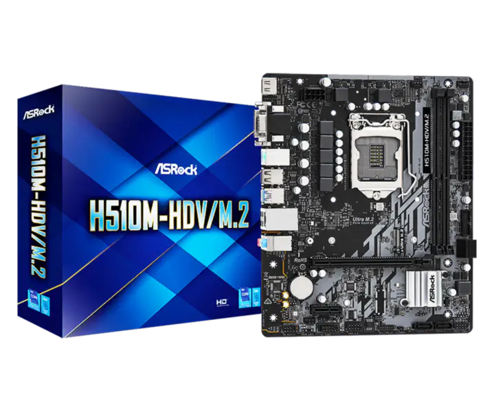 Asrock H510m-hdv/m.2 Office Gaming hovedkort støtter CPU 10500 10400 11400f Intl H510 Lga 1200
