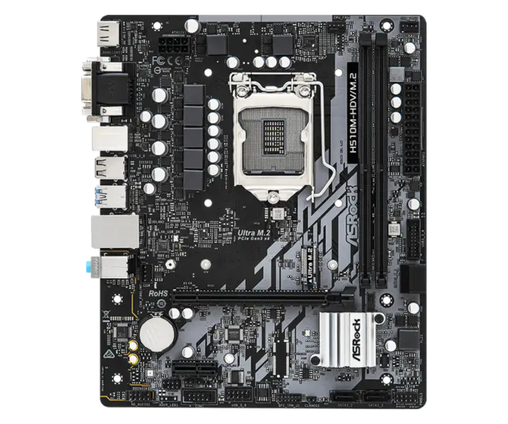 Asrock H510m-hdv/m.2 Office Gaming hovedkort støtter CPU 10500 10400 11400f Intl H510 Lga 1200