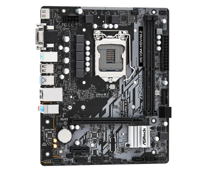 Asrock H510m-hdv/m.2 Office Gaming hovedkort støtter CPU 10500 10400 11400f Intl H510 Lga 1200