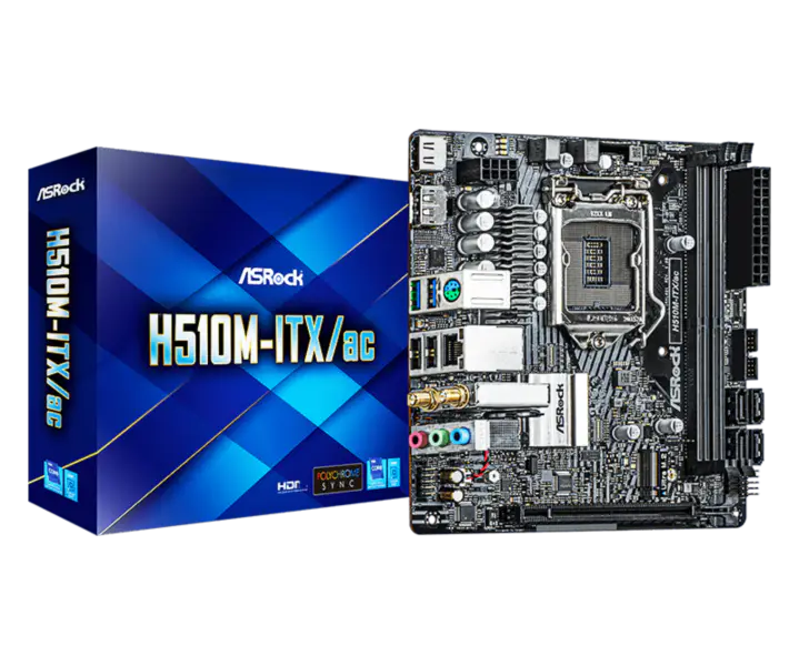 Asrock H510m-itx/ac Mini hovedkort Gaming hovedkort støtter CPU 10500 10400 11400f Intl H510 Lga 1200