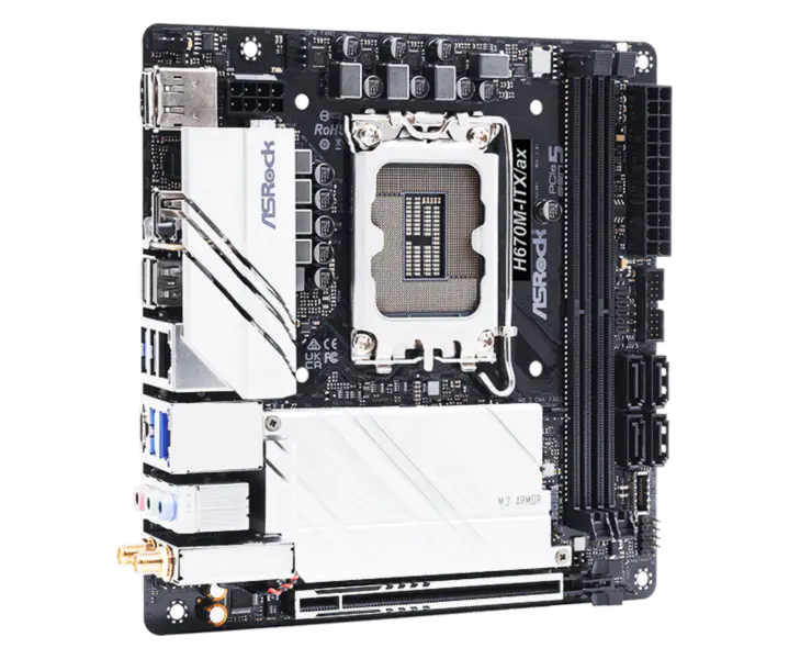 Asrock H670m-itx Ax Mini hovedkort Itx hovedkort støtter CPU 12400 12600k 12700 Intl H670m Lga 1700 Wi-fi 6e