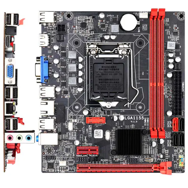 Riserless B75 Motherboard Lga1155 Socket Motherboard High Performance Gaming Ddr3 Pc Mainboard