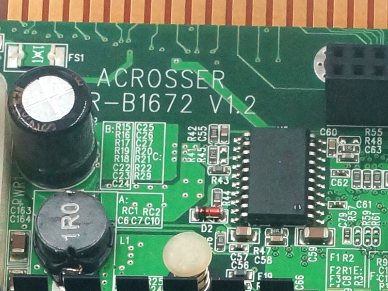 AR-B1672 V1.2 industrielt hovedkort på tvers av Acer