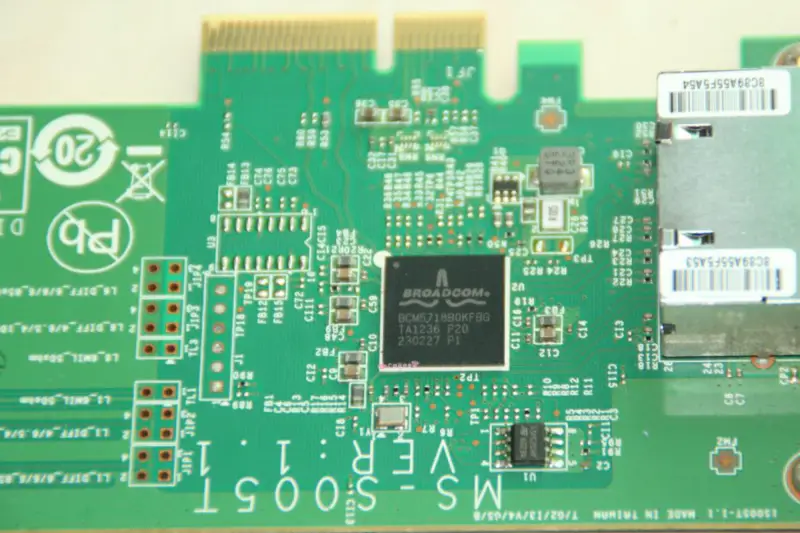 Broadcom BCM5718 VER:1.1 Gigabit-nettverkskort med to porter