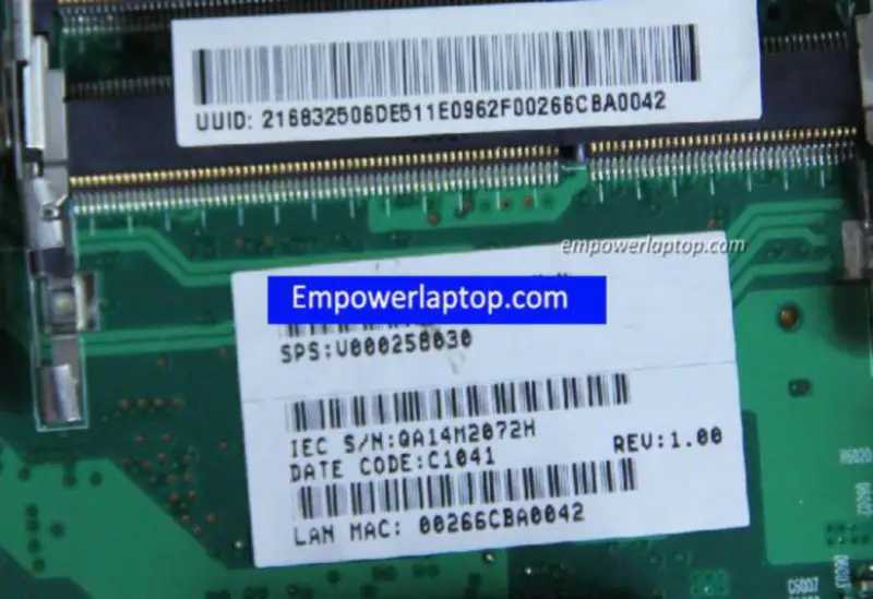 Toshiba C605 V000258030 GL40 hovedkort
