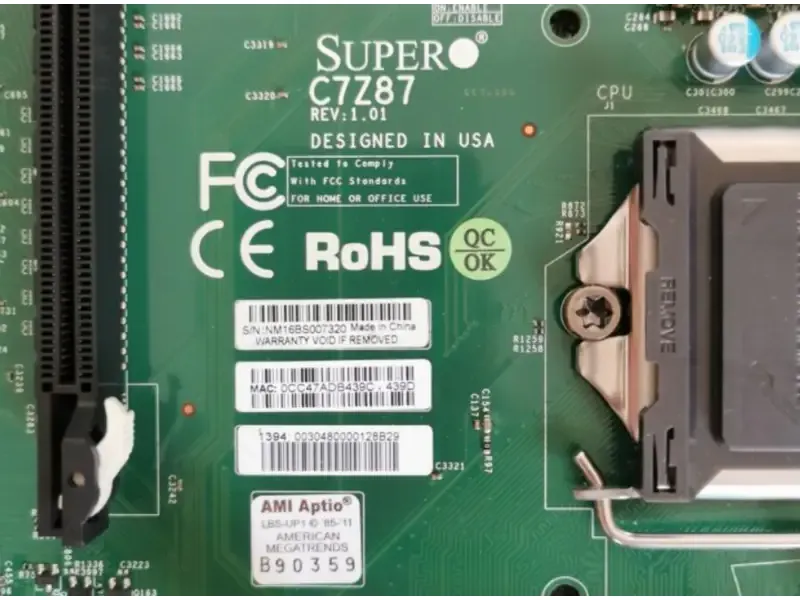 Supermicro C7Z87 arbeidsstasjon single-channel grafikkort hovedkort