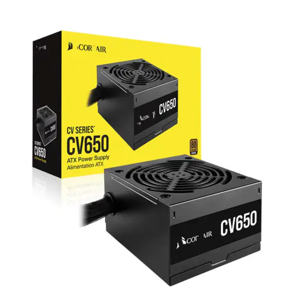 Cors Air Power Pc-strømforsyning Cv650 650w Atx High Power Supply 80plus Low Noise Fan Rps0128