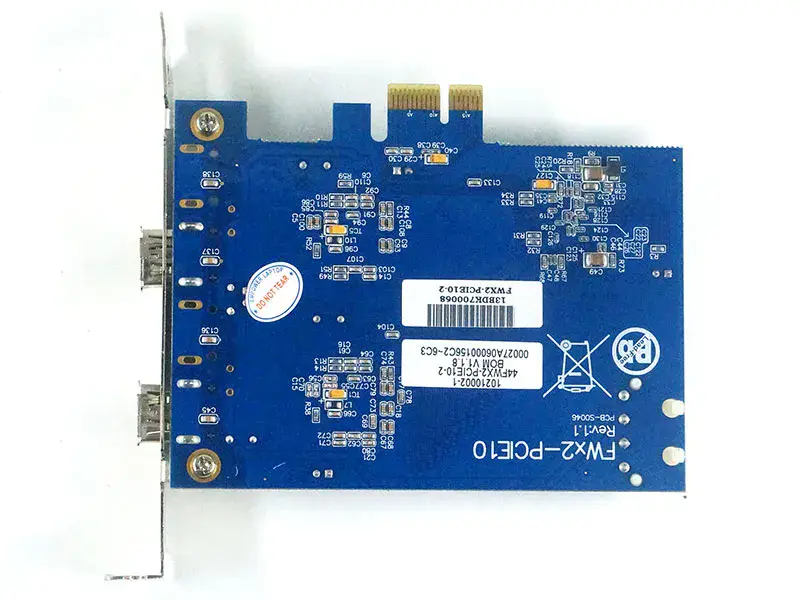 FWX2-PCIE10 Rev: 1.1 FWX2-PCIE10-2 1394-opptakskort