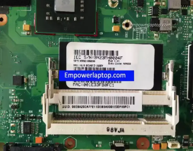 Toshiba satellite E105 GM45 6050A2218301-MB-A03 hovedkort