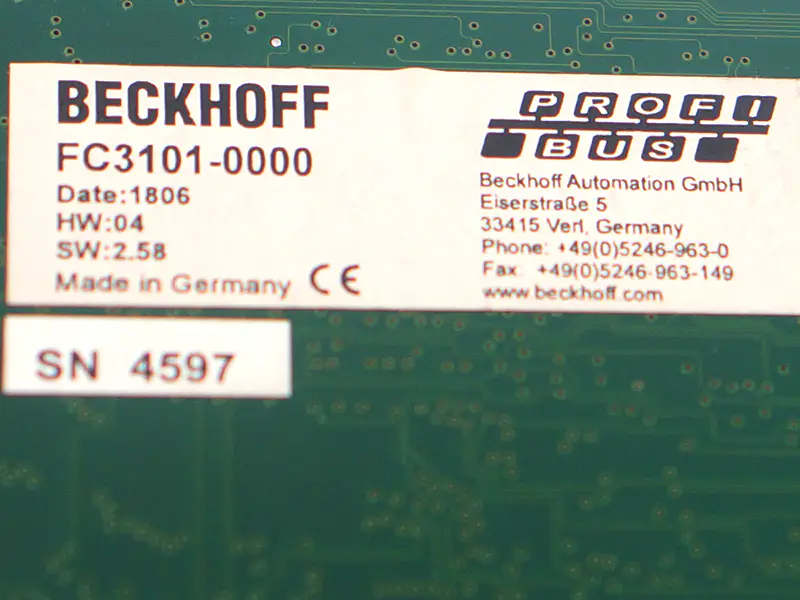 BECKHOFF FC3101-0000 profibus card industrial motherboard