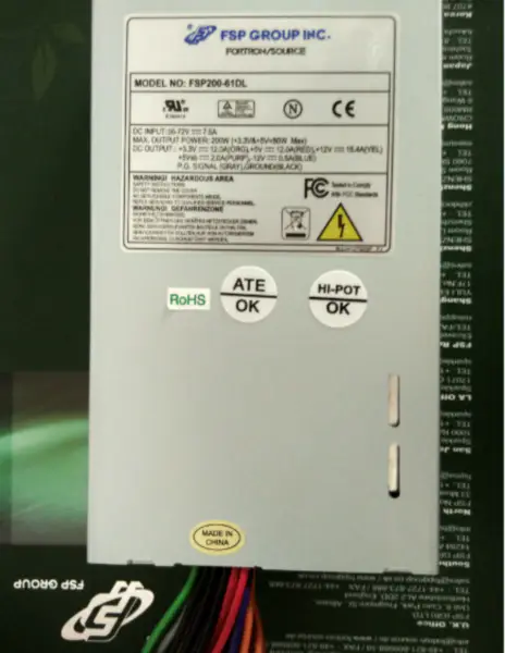 1U FLEX DC-strømforsyning FSP200-61DL 36V-72VDC-inngang