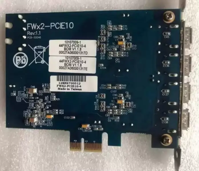 FWX2-PCIE10 Rev: 1.1 FWX2-PCIE10-4 1394 rammegrabber