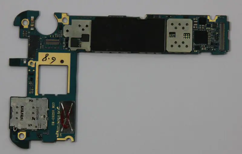Samsung Galaxy S6 Edge G925A hovedkort ulåst 32 GB med chips