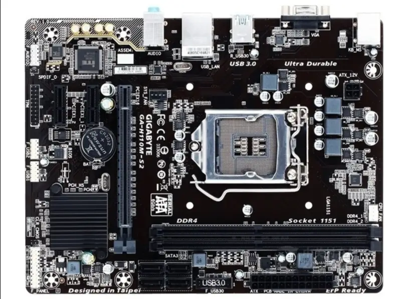 Gigabyte GA-H110M-S2 hovedkort LGA1151/DDR4/32G/M-ATX
