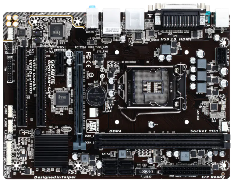 Gigabyte GA-H110M-S2PH hovedkort LGA1151/DDR4/Mini-ITX