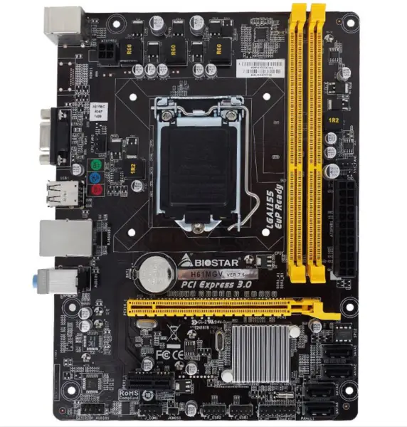 Biostar H61MGV Hovedkort H61 LGA1155 All solid-state