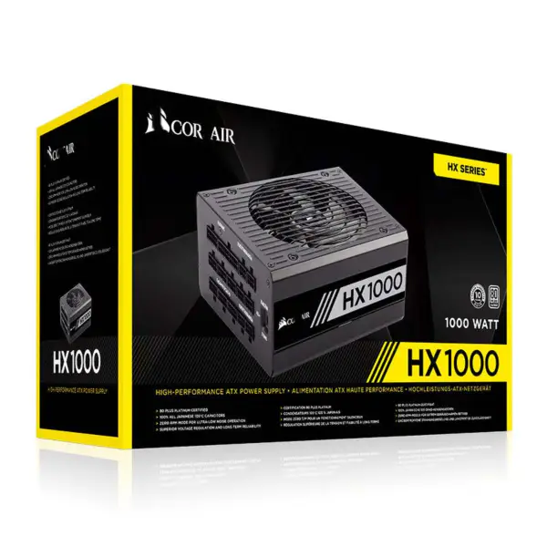 Cors Air Power 1000w Hx1000 stasjonær strømforsyning 80plus Platinum Active Pfc full modul Pcie5-støtte 4090