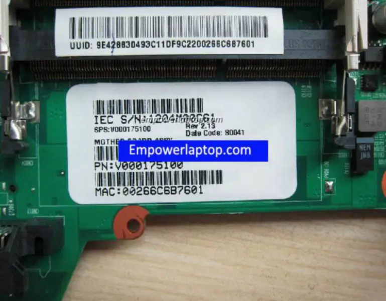 Toshiba L510 L532 V000175100 Hovedkort