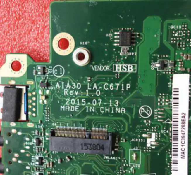 Lenovo S200Z C2000 AIO hovedkort N3700 AIA30 LA-C671P IBSWSC 03T7441 Hovedkort