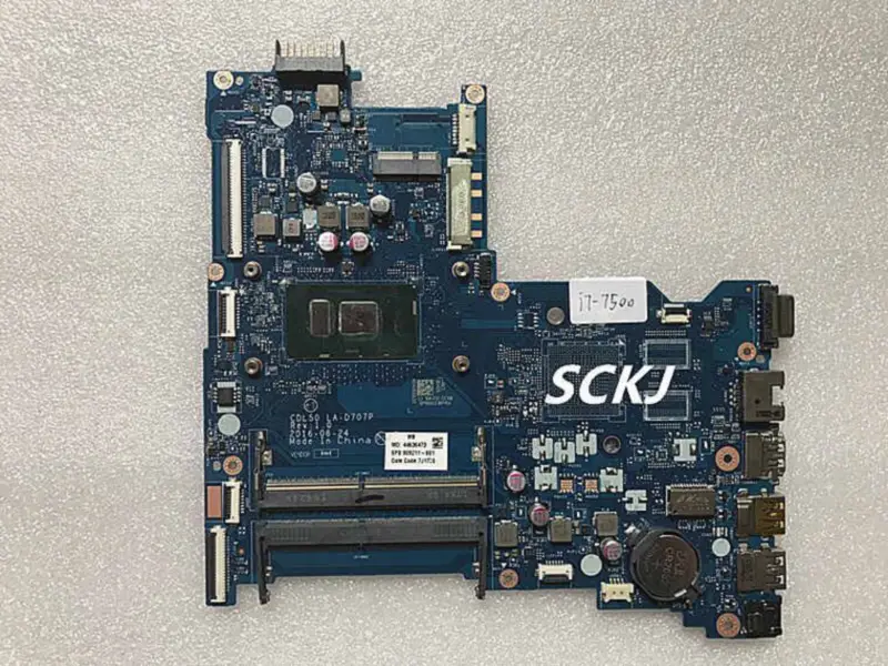 HP 15-AC 15-AY LA-D707P 909211-601 909211-001 i7-7500U hovedkort