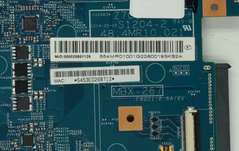 Sony MBX-267 hovedkort