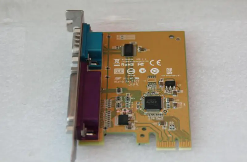 Sunix MIO6469A Seriell parallell PCI-e-kort RS232 LPT1 hovedkort