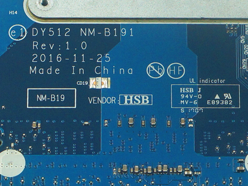 Lenovo Y520 DY512 NM-B191 REV 1.0 DDR4-hovedkort