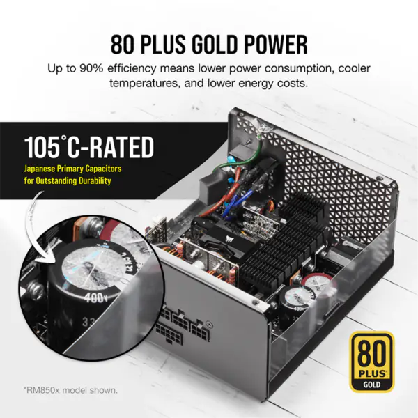 Cors Air Power Supply Units Psu Rm750x 750w Gold Certification Full Module Fan Start-stop Intelligent Wake-up Rps0123