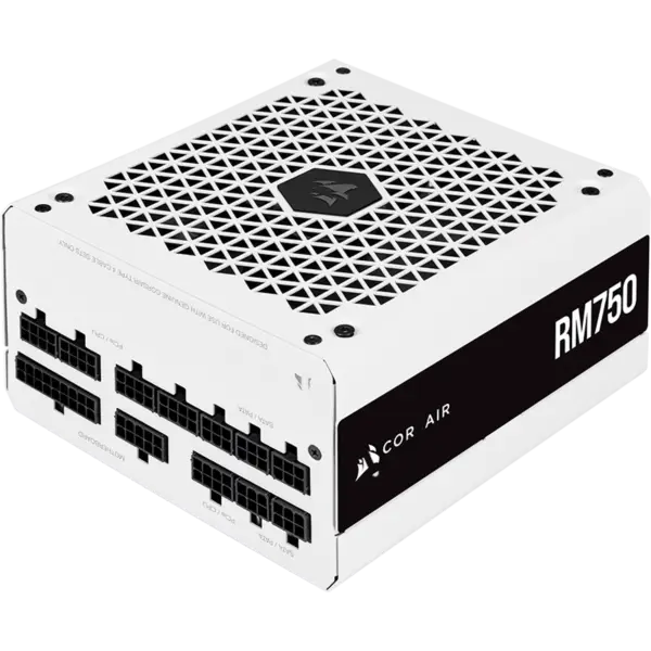 Cors Air Power Supply Unit Psu Rm750 750w Hvit Full Modul 80plus Gold Strømforsyning 140mm Low Noise Fan Smart Wake-up Rps0119