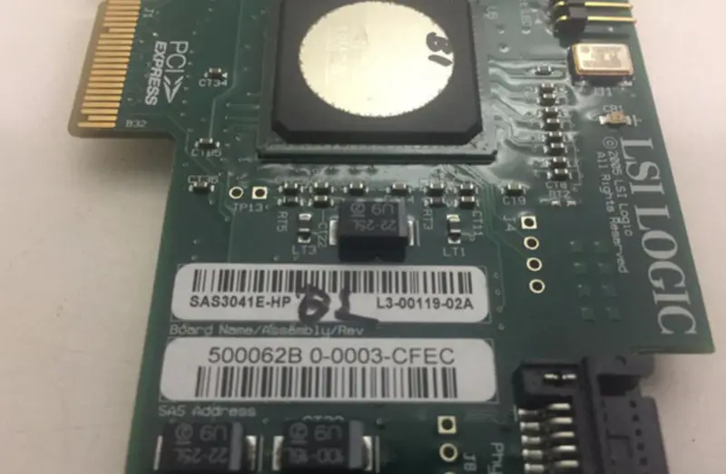 LSI SAS3041E-HP PCI-E 4X SAS SATA2 SATA Array-kort med 4 porter