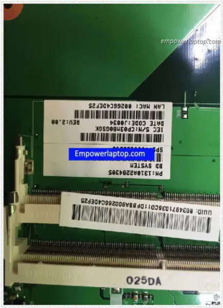 Toshiba L505 V000185590 Satellite L505 hovedkort