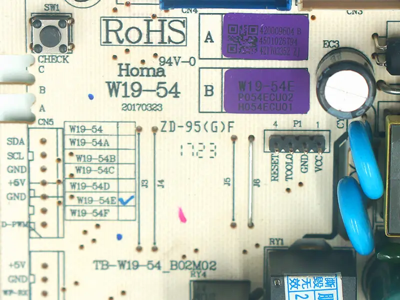 Homa Refrigerator Control Board W19-54 W19-54B W19-54C W19-54D W19-54E W19-54F W19-54AV W19-54BV