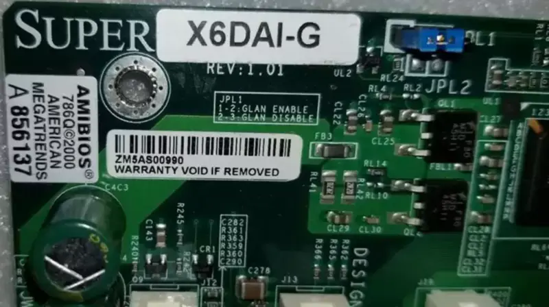SuperMicro X6DAI-G-hovedkort Socket 604 Dual Xeon 800 FSB