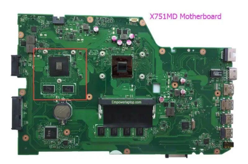 Asus X751M X751MD REV2.0 hovedkort