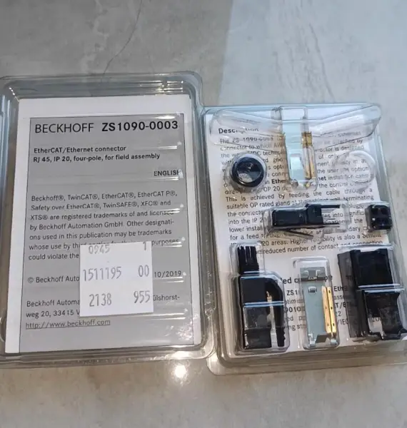 ZS1090-0003 ZB9010 BECKHOFF Industrial Ethernet-kabel EtherCAT-kabelplugg