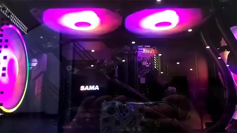 Sama 120mm kjøler CPU Liquido Intel CPU-kjøler med temperatur Gaming Computer Liquid Cooler