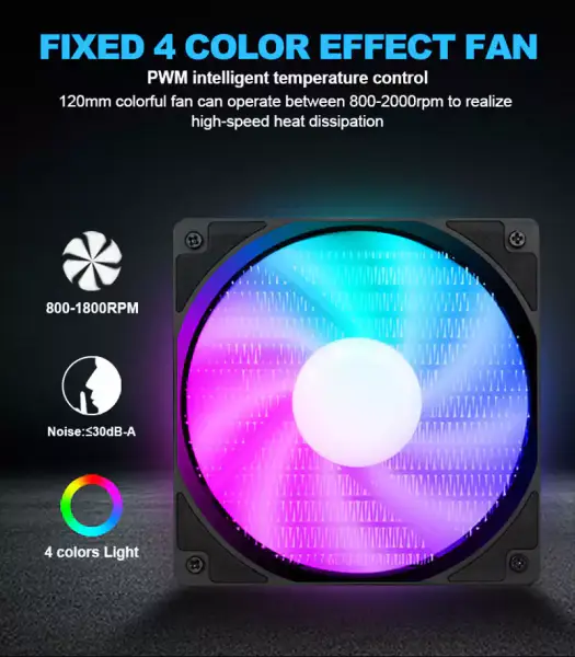 Sama 120mm kjøler CPU Liquido Intel CPU-kjøler med temperatur Gaming Computer Liquid Cooler