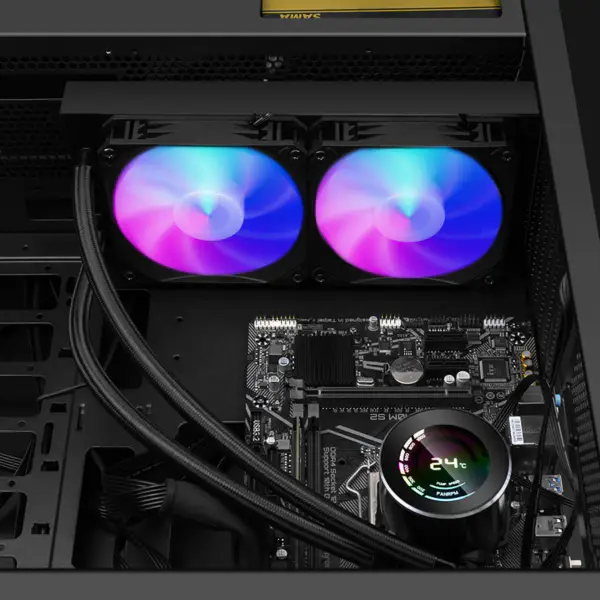 Sama 240 Cpu Water Cooler Heat Sink Accept 12600k 115x /2700/3600/5950x Cpu Radiator Cooling With Rgb Cooler Fan Cpu Liquid Cool