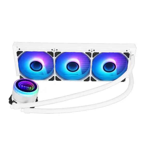 Sama 36cm Aio Cpu Cooler Radiator Copper Display Water Liquid Cooling Pc Cpu Cooler Rgb Glow With Lower Noise Pump