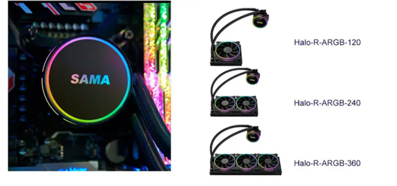 Sama Aio CPU 240mm Radiator Heatsink Liquid Rgb Cooler Cpu Water Cooling Radiator Pc Gaming