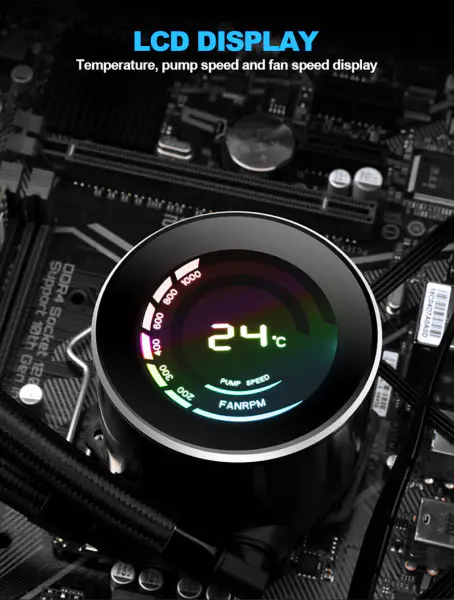 Sama Aluminum Fins Heatsink Water Cooling Air Cooler With Colorful Fan