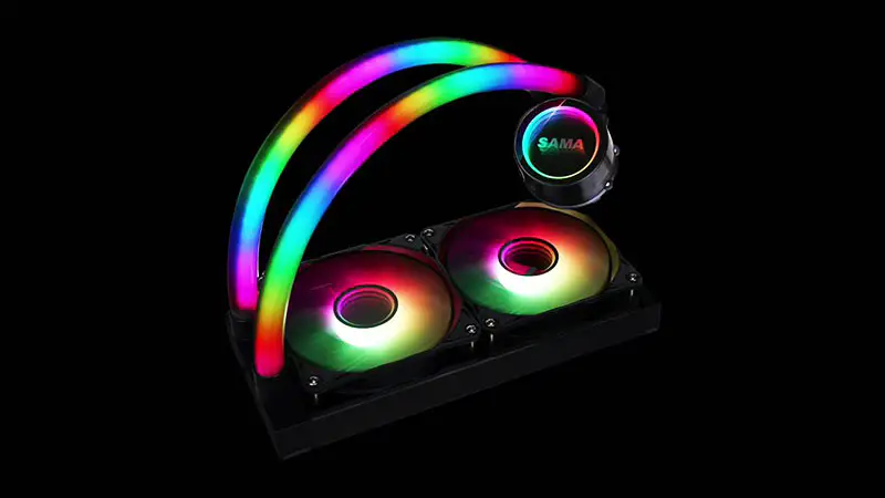 Sama Custom Best Copper Radiator Heatsinks Cpu Cooler Fan Air And Liquid Cooling Case For Sale