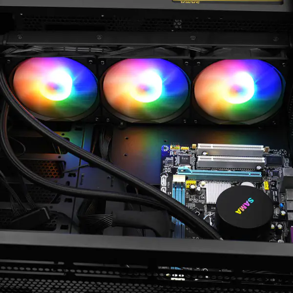 Sama Coloful Fan White Water Cooler For Pc Case