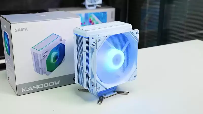 Sama White Rainbow Rgb Gaming Computer Cooling Radiator Heat Pipe Processor Air Cooling Cpu Air Coolers With 4 Copper Pipe
