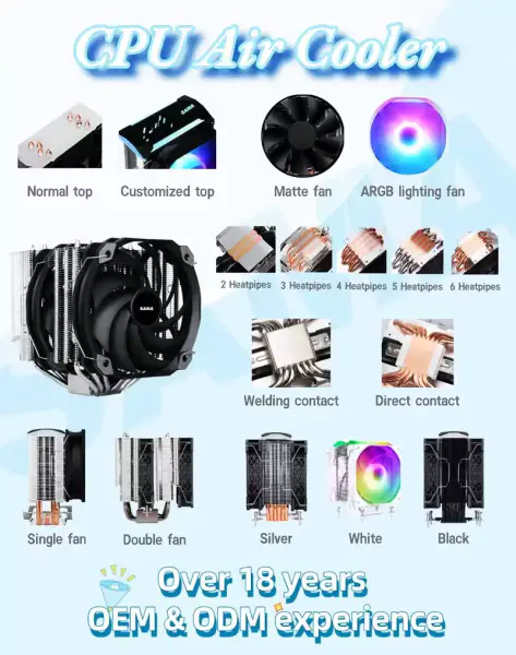 Sama 4heatpipes 90mm Argb Fan Cpu Radiator Cpu Air Cooler For Arocessor