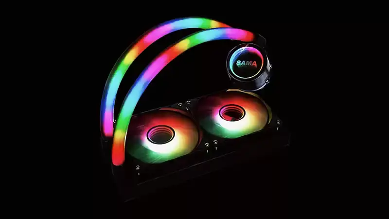 Sama tilpasset 120mm Rgb Lighting Liquid Aio Cooler Cpu Liquid Cooler Vannkjøling Væskekjøler for Pc