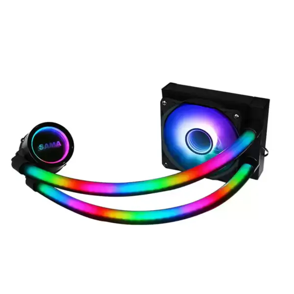 Sama tilpasset 120mm Rgb Lighting Liquid Aio Cooler Cpu Liquid Cooler Vannkjøling Væskekjøler for Pc